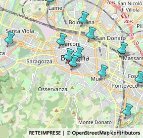 Mappa Via Paglietta, 40124 Bologna BO, Italia (2.16667)