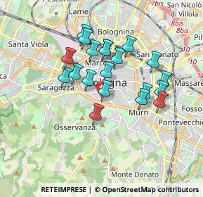 Mappa Via Paglietta, 40124 Bologna BO, Italia (1.531)