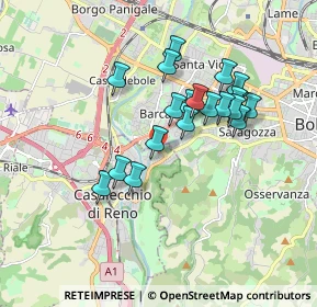 Mappa Via Domenico Zampieri, 40033 Casalecchio di Reno BO, Italia (1.5595)