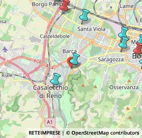 Mappa Via Domenico Zampieri, 40033 Casalecchio di Reno BO, Italia (3.50222)