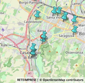 Mappa Via Domenico Zampieri, 40033 Casalecchio di Reno BO, Italia (2.00167)