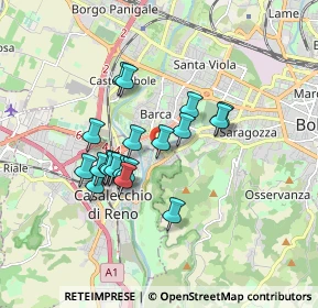 Mappa Via Domenico Zampieri, 40033 Casalecchio di Reno BO, Italia (1.4385)