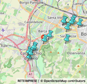 Mappa Via Domenico Zampieri, 40033 Casalecchio di Reno BO, Italia (1.95929)