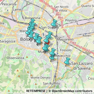 Mappa Via Mazzini, 40137 Bologna BO, Italia (1.42882)