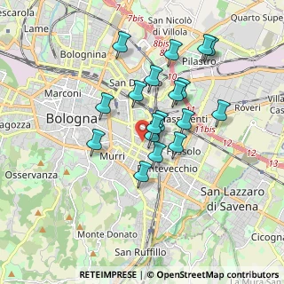 Mappa Via Mengoli, 40138 Bologna BO, Italia (1.53722)
