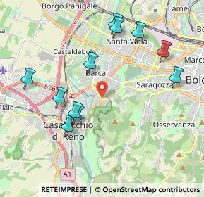 Mappa Via Caravaggio, 40033 Casalecchio di Reno BO, Italia (2.16636)