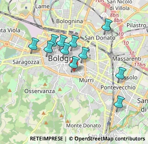 Mappa Via Orfeo, 40124 Bologna BO, Italia (1.62818)