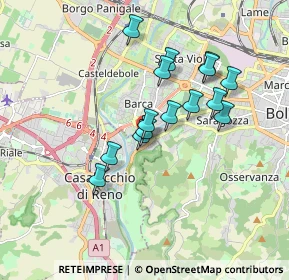 Mappa Via de' Carracci, 40033 Casalecchio di Reno BO, Italia (1.50867)