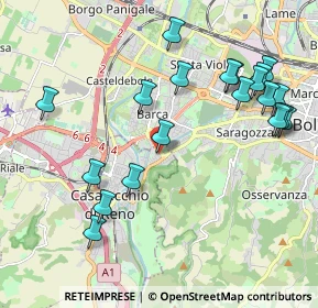 Mappa Via de' Carracci, 40033 Casalecchio di Reno BO, Italia (2.3135)