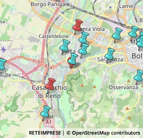 Mappa Via de' Carracci, 40033 Casalecchio di Reno BO, Italia (2.41571)