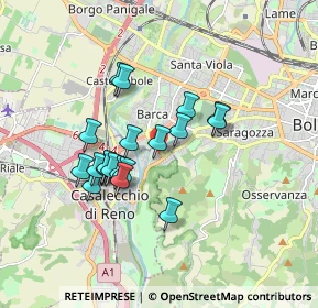 Mappa Via de' Carracci, 40033 Casalecchio di Reno BO, Italia (1.47)