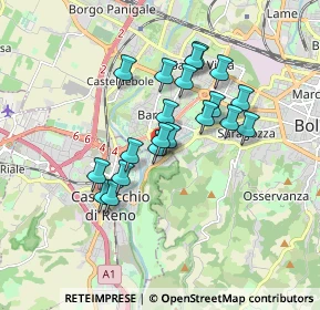 Mappa Via de' Carracci, 40033 Casalecchio di Reno BO, Italia (1.434)