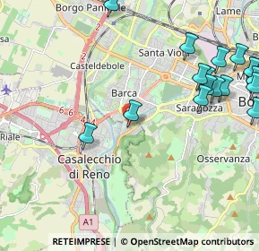 Mappa Via de' Carracci, 40033 Casalecchio di Reno BO, Italia (2.9525)