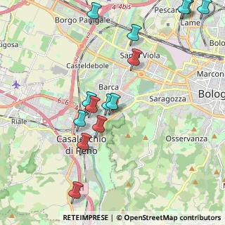 Mappa Via del Guercino, 40033 Casalecchio di Reno BO, Italia (2.35429)