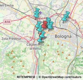 Mappa Via de' Carracci, 40033 Casalecchio di Reno BO, Italia (2.675)