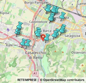 Mappa Via della Badia, 40033 Casalecchio di Reno BO, Italia (1.832)