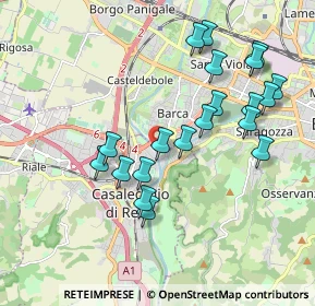 Mappa Via della Badia, 40033 Casalecchio di Reno BO, Italia (1.9345)