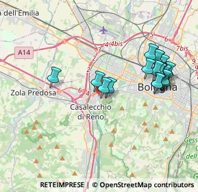 Mappa Via della Badia, 40033 Casalecchio di Reno BO, Italia (3.94944)