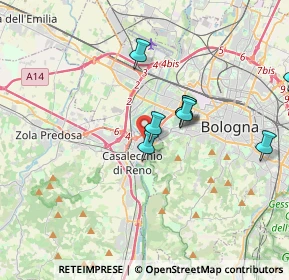 Mappa Via della Badia, 40033 Casalecchio di Reno BO, Italia (4.71909)