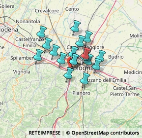 Mappa Via della Badia, 40033 Casalecchio di Reno BO, Italia (8.78556)