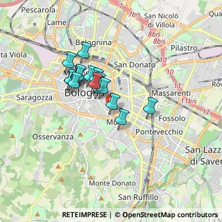 Mappa Via Dante, 40137 Bologna BO, Italia (1.36706)