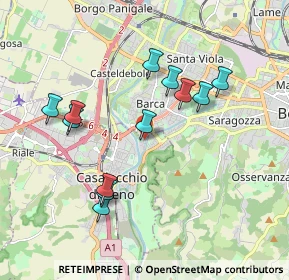 Mappa Via Dei Canonici Renani, 40033 Casalecchio di Reno BO, Italia (1.83333)