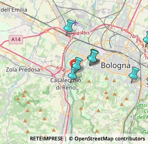 Mappa Via Dei Canonici Renani, 40033 Casalecchio di Reno BO, Italia (4.54909)