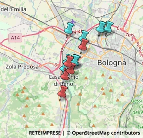 Mappa Via Dei Canonici Renani, 40033 Casalecchio di Reno BO, Italia (2.31)