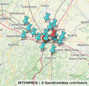 Mappa Via Dei Canonici Renani, 40033 Casalecchio di Reno BO, Italia (8.76889)