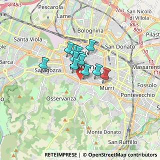 Mappa Mura di Porta Castiglione, 40124 Bologna BO, Italia (1.00083)