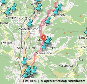 Mappa Via Fratelli Canepa, 16010 Castagna GE, Italia (2.84526)