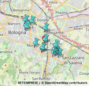 Mappa Via Maurizio Padoa, 40138 Bologna BO, Italia (1.37143)