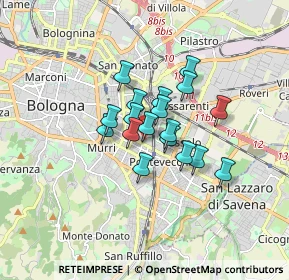 Mappa Via Maurizio Padoa, 40138 Bologna BO, Italia (1.09278)