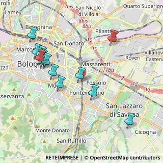 Mappa Via Pietro Mainoldi, 40138 Bologna BO, Italia (2.19154)