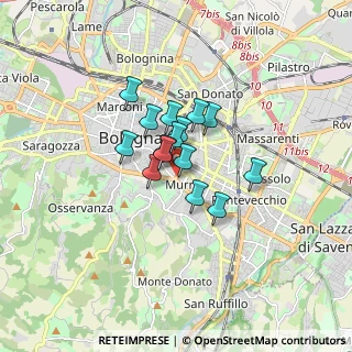Mappa Viale Giosuè Carducci, 40137 Bologna BO, Italia (1.02267)
