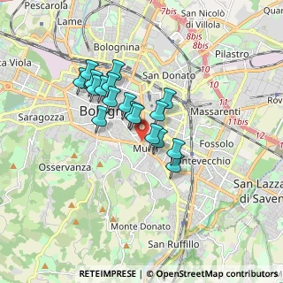 Mappa Viale Giosuè Carducci, 40137 Bologna BO, Italia (1.33389)