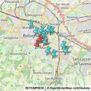 Mappa Viale Alfredo Oriani, 40137 Bologna BO, Italia (1.11533)