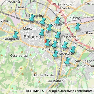 Mappa Viale Alfredo Oriani, 40137 Bologna BO, Italia (1.76929)