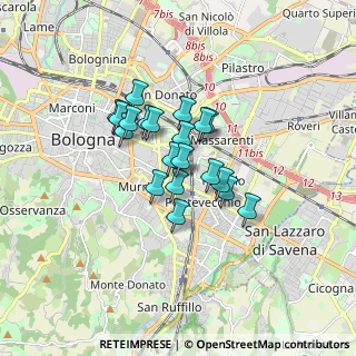Mappa Via Mazzini, 40139 Bologna BO, Italia (1.1735)