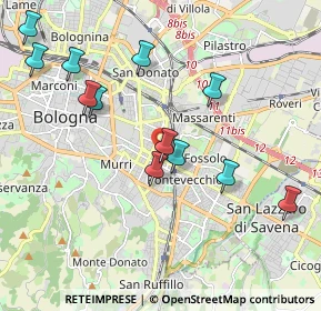 Mappa Via Mazzini, 40139 Bologna BO, Italia (2.1225)