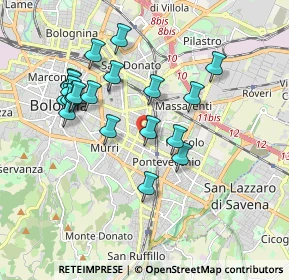 Mappa Via Mazzini, 40139 Bologna BO, Italia (1.8195)