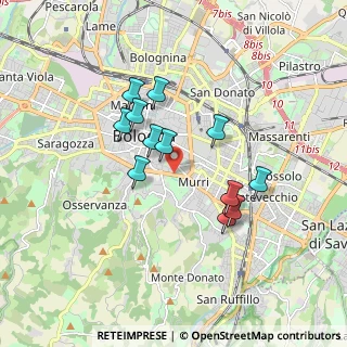 Mappa Viale Giovanni Gozzadini, 40124 Bologna BO, Italia (1.48667)