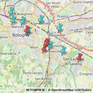 Mappa Via Giuseppe Mazzini, 40139 Bologna BO, Italia (2.14083)