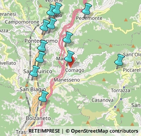 Mappa Via P. Togliatti, 16010 Sant'Olcese GE, Italia (2.175)