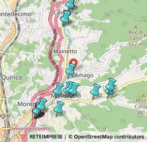 Mappa Via P. Togliatti, 16010 Sant'Olcese GE, Italia (1.246)