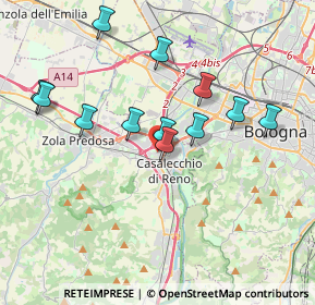 Mappa Via Aldo Moro, 40033 Casalecchio di Reno BO, Italia (3.59167)