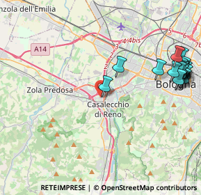 Mappa Via Aldo Moro, 40033 Casalecchio di Reno BO, Italia (5.5765)