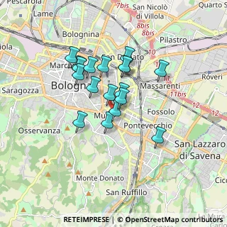 Mappa Via Giuseppe Guidicini, 40137 Bologna BO, Italia (1.38111)