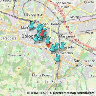 Mappa Via Giuseppe Guidicini, 40137 Bologna BO, Italia (1.24067)