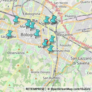 Mappa Via Giuseppe Guidicini, 40137 Bologna BO, Italia (1.87636)